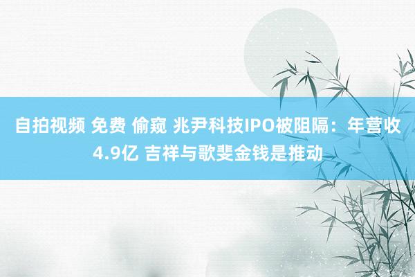 自拍视频 免费 偷窥 兆尹科技IPO被阻隔：年营收4.9亿 吉祥与歌斐金钱是推动