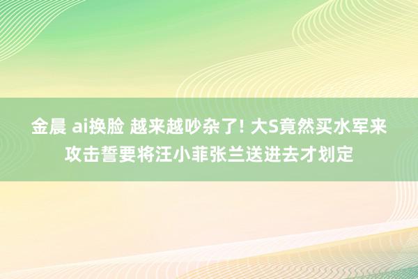 金晨 ai换脸 越来越吵杂了! 大S竟然买水军来攻击誓要将汪小菲张兰送进去才划定